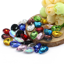 Wholesale mix color teardrop glass stone